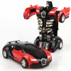 Mini 2 w 1 zabawki samochodowe jednokeńowe zabawki samochodowe automatyczne transformacja robot model