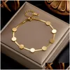 Catena 14k giallo in oro in oro bracciale braccialetto per donne squisite gioielli dorati girl drop drop drop braccialet dhcew