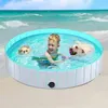 Piscine de chien pliable PET PORTABLE BAIN KIDDIE BATUILLE BAIN SWATMING BACK PVC PVC BAIN POUR LES CATS CHATS ACCESSOIRES DE PAOP PADDLICATION DES ENFANTS 240419