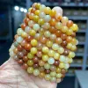 Strands JD Natural Stone Golden Silk Jade Strand Bracelet Women Fashion Stretch Handmade Healing Energy Bangles Yoga Meditation Jewelry