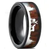 Группы FDLK Черный вольфрамовый охотничий кольцо обручальное кольцо