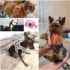 Colliers de chien harnais en nylon avec la laisse gilet pour animaux de compagnie ajusté réglable pour chihuahua petit chat de gros chiens