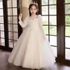 Robe fille robe de princesse de fille fleur 2024 Performance de piano hôte de tempérament immortel pour enfants