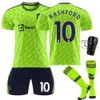 Ensembles / survêtements Men 2223 Red Devil Man L Game Game Fluorescent Green No.7 Ronaldo Shirt 21 Anthony 25 Sancho B Chaussettes