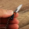 Keychains Portable Small Blade Camping Keychain Folding Pocket Knife Stainless Steel Key Chains Rings Pendant Keyring Bag Gifts