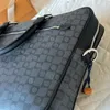 Herrläder portfölj bärbara väska klassisk messenger väska mode handväska casual crossbody väska lyx designer affärsväska arbetsväska bilagor