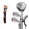 Clubs Pgm Rio 4pcs Men Golf Club Set with Bag Right Hand 1/7/s/pt Wood Iron Carbon Stainless Steel Putting Training for Beginer Mtg014