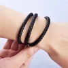 Halsketten Menmade Leder Halskette Halshöhe Schwarz braun geflochtene Seilkette für Männer Frauen Einfache Schmuckgeschenke Collier Homme Magnetisch