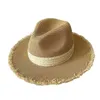 Summer Cowboy Cap Casual Sun Hats For Women Fashion Letter M Jazz Straw For Men Beach Straw Panama Hat Wholesale RH 240418