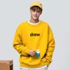 Rampo Men S G Drew Gedrukte hoodie met pluche en verdikte casual paar -stijl pullover voor