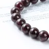 Strands JD Natural Garnet Stone Wine Red Beaded Bracelet Men Jewelry Women Strand Bracelets Lucky Energy Jewelry Valentine's Day Gift