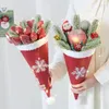 Dekorativa blommor 10st jularland prydnad xmas träd dekoration konstgjorda tall nålar party levererar falska växter år 2024 dekor