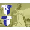 Custom Lil Yachty Lil Boat 44 Schema di vela Blue/White Baseball Jersey Qualsiasi nome Nome Top Cucite S-6XL