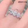 Bands Huitan Trendy Fancy Oval CZ Women Rings High Quality Silver Color Wedding Bands Female Ring Engagement Jewelry Hot Drop Shipping