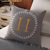 Luxury Designer Pillow Case Bedroom Sofa Fashion Cushion Cotton Soft Pillow Letter Office Pillow Cover Car Back Cushion Pillow Cases