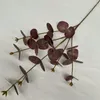 Dekorativa blommor konstgjorda 3D -tryckta eukalyptus pengar blad bröllop fest arrangemang hem trädgård dekoration gröna simulerade växtblad