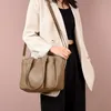 y bolso grande atmosférico simple para mujeres con capacidad de cuero suave de moda Madres de mano de mujer