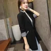 Kvinnors kostymer Kvinnor Passar 2024 Spring Autumn Fashion Long Sleeve Solid Color Single Breasted Blazer Slim Tops Jacket