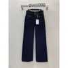 Designer jeans 2024 Nuovo pannelli di moda primavera estate marcata dritta pantaloni dello stesso stile abbigliamento da donna di lusso 0119-3