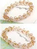 Bangle New Fashion Crystal Beaded Bracelets For Women Sweet Temperament Handwork Bracelets&Bangles Charms Jewelry Making