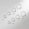 Örhängen lavifam 925 Sterling Silver Thin Ear Hook Mini Pärlaörhängen Circle Open Huggies Hoops Ear Piercing Smycken Tillbehör