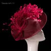 Fascinateur Feather Chapeau pour femmes Headpiece de mariage Église Headwear Dames Kenducky Race Fascinateurs Clip Clip Bandin Bandin