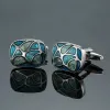 Links New fashion men's French shirt Cufflinks high quality enamel craft stripe Cufflinks wholesale / retail