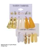 Orecchini 9 paia di orecchini da signore colorate Nuovo creativo Creative Water Drill Star Flower Earing Set