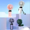 Mini Mini Fan Handheld Cooler portátil pequeno carregamento Silent Desk Dormitório Office Presentes do aluno Enduranc Y240416