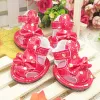 Chaussures 1 set = 4pcs Pet Chaussures Produits pour chiens Pet Chaussures Chaussures Sandales pour animaux de compagnie en rouge / rose / Blue Chaussures