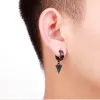 Boucles d'oreilles 1pcs unisexe en acier inoxydable punk man