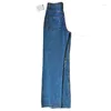 Женские джинсы 2024 Осень с высокой талией полой патч -вышивки
