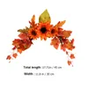 Decorative Flowers Autumn Door Hanging Thanksgiving Wreath Prop Simulated Garland Sunflower Home Decor Imitated Plastic