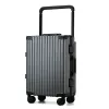 Bagage aluminium frame rollende bagage reiskoffer nieuwe ontwerp brede trekkracht stang stam grote capaciteit behuizing unisex draagtas