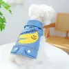 Vestes en denim pour animaux de compagnie veste veste sans manches