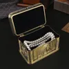 Sachets de bijoux 1PC Treasure de style rétro poitrine créative Mini Box