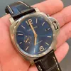 Fashion Luxury Penarrei Watch Designer ramasse la fuite - Lu Min Nuo Er Series Pam00927 Mécanique Mécanique Face bleu Nouveau homme