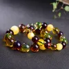 Bracelets Myanmar Amber Bracelet multi-trésor Blue Gold Pearl Blood Red 108 Bouddha Perles pour bracelets Femmes Espagne