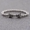 Strands Nuovo Top Black CZ Micro Micro Micro Men Teste leopardate Bracciale per perle di rame Bracciale di rame Bracciale per gli uomini Bracciale