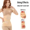 Klänningar 3 i 1 postpartum Support Recovery Belly Wrap midja Peis Belt Body Shaper Posatal Shapewear Moderskap Midjeband
