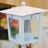 Bandlers en verre de fer Classic Black White Tea Light Stand Home Table Lantern Decor