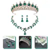 Halskette Ohrringe Set Crown Hochzeit Der Tiara -Schmuck für Brautkleid Brautkronen Diadas Frauen