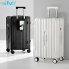 Luggage Mifuny Korean Style Luggage ABS Trolley Case Large Capacity Travel Case Business Boarding Case USB Suitcase Neutral Password Box