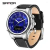 Montre-bracelets Sanda 3176 Band en acier Watch Quartz Watch Multi fonctionnel Night Light Imperproof Alarm ALARM Fashion Trend