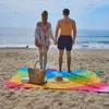 Forniture per feste tappetini da picnic bohémien spiaggia leggera asciugatura rapida acqua rapida acqua resistente all'umidità esterna coperta da campeggio