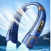 Mini Hanging Neck Fan Portable Bladeless Neck Fan Air Cooler Digital Display Rechargeable Air Conditioner Neck Ventillator 240419