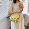 Torby na ramię frezowanie zielona klapa skórzana pu dla kobiet 2024 moda luksusowa modne letnie torebki i torebki