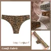 Dames slipje luipaard Braziliaanse sexy vrouwelijk ondergoed ijs zijden string voor dames dames zachte huidvriendelijke bikini comfortabel 2024