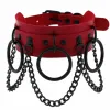 NEQUAZE NERO GOTHIC PUNK GOTH CHULLE GOTH GOTH COLLAR CHOCHER CHOCHER CATTURA DI MAGAZZA DI MANO DACI