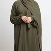 Vêtements ethniques Femmes musulmanes Hijab Robe Middle East Dubaï Turc Turban Robe Square Couvre la tête et le cou Abaya Turquie Femme